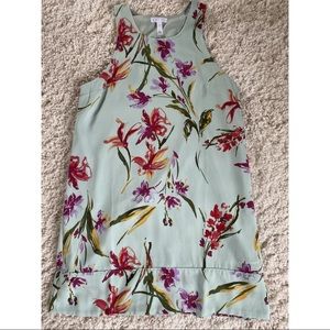 Mint Green Floral Mini Dress Size S